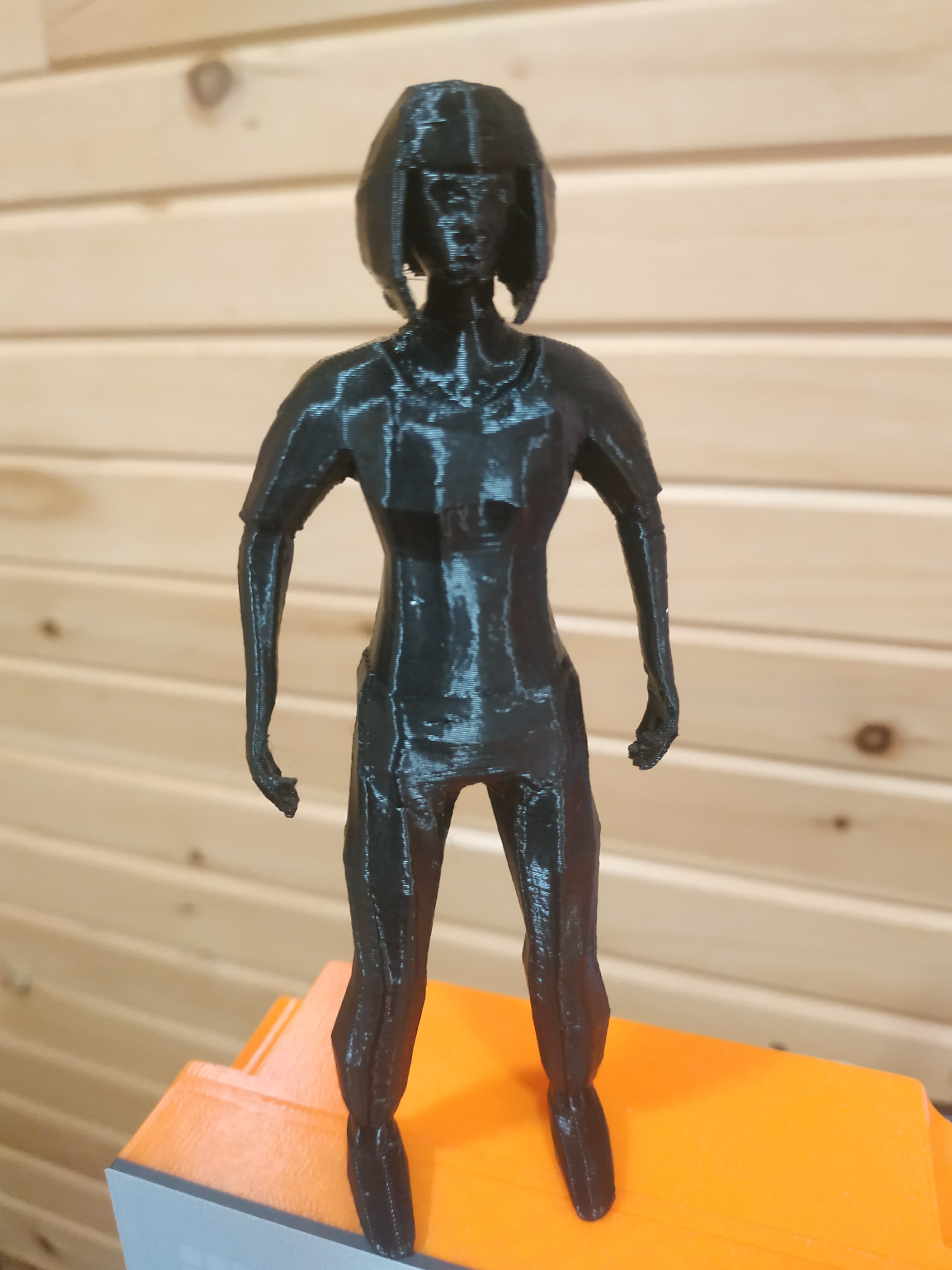 Low-Poly Female Character Figurine view 2